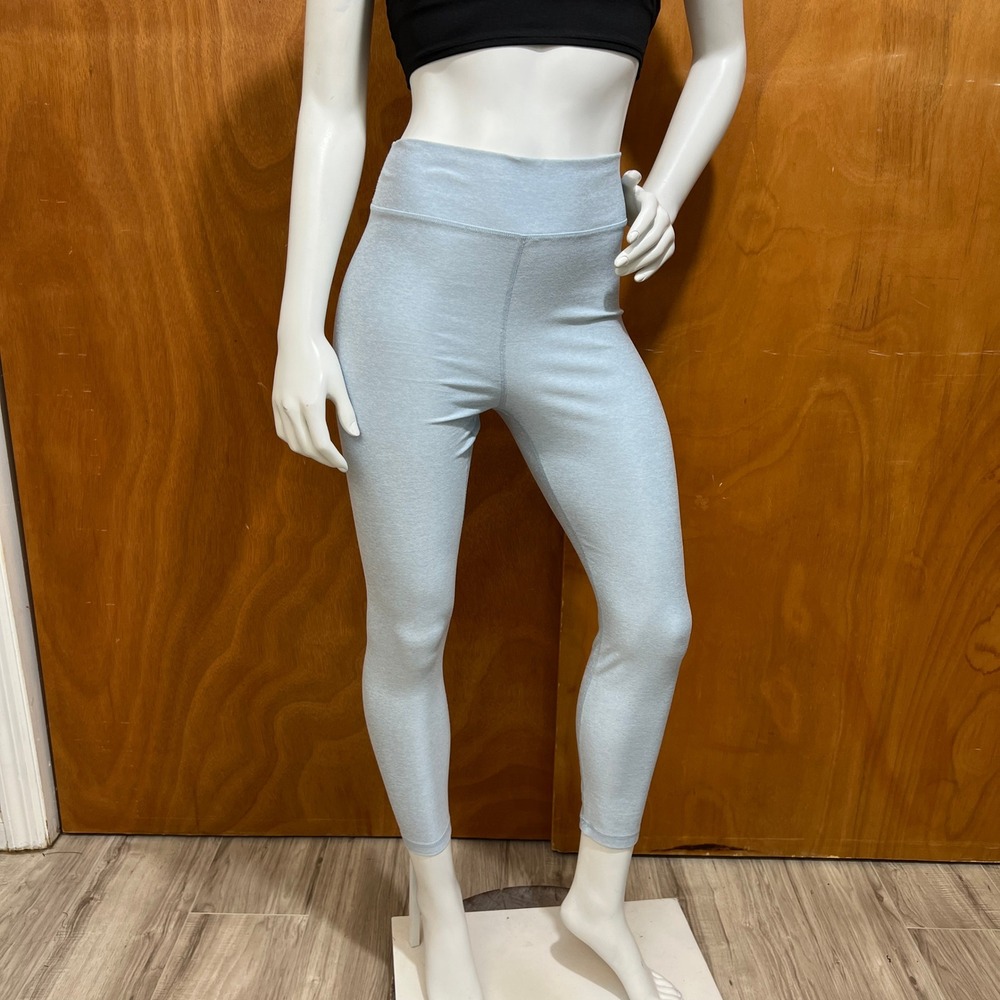 Old Navy Cloud+ Womens Leggings Medium Light Blue High Waist Go-Dry Yoga Pants